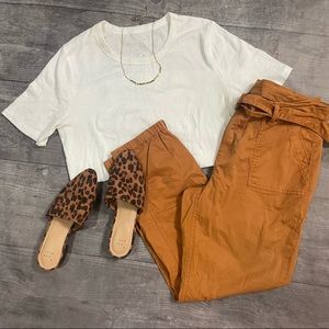 A.N.A. Rust Orange Cargo Joggers